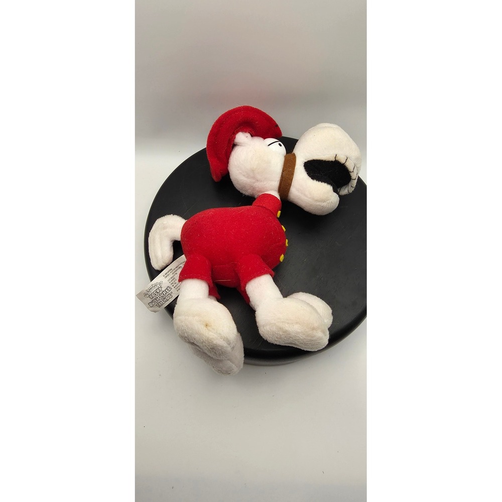 Vintage 1999 Stuffins Dudley Do-Right Plush Rocky and Bullwinkle Toy Red White